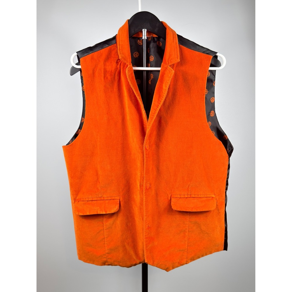 Spirit Halloween Orange Corduroy Pumpkin Vest Unisex Small Pumpkins Costume